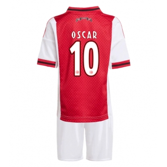 Billige Fotballdrakt Ajax Oscar Gloukh #10 Replika Hjemmedraktsett Barn 2025-26 Kortermet (med bukser)